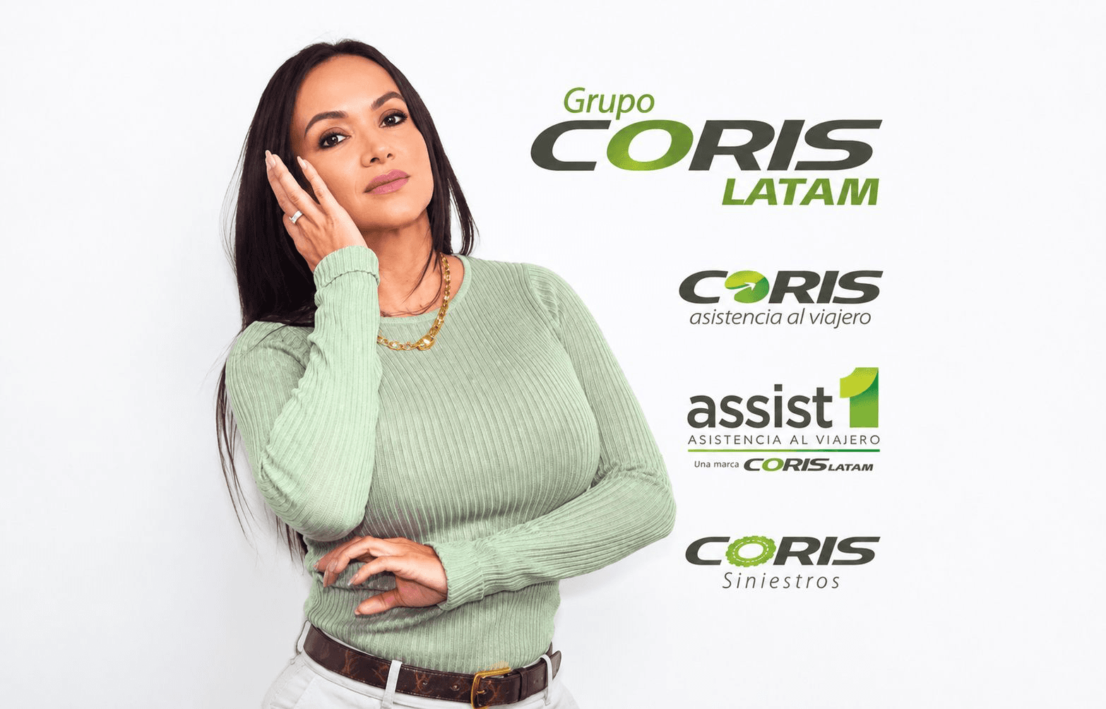 Pilar Lozano junto a las marcas de Grupo Coris Latam